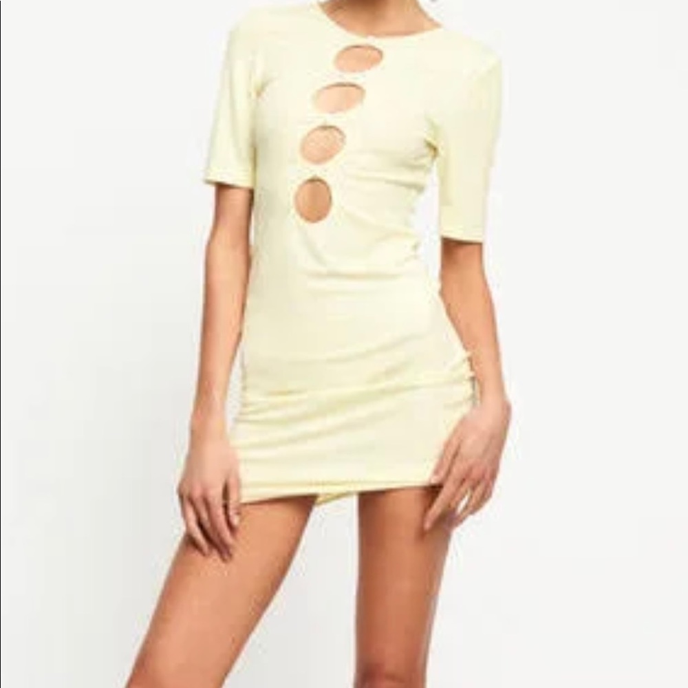 Yellow mini dress